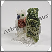 HIBOUX Couple - Socle QUARTZ - 45x40x30 mm - A017