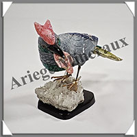 MARTIN PECHEUR (Corps en CELESTINE) - 145x100x70 mm - A007