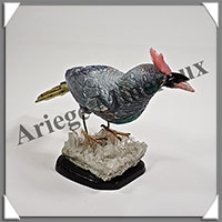 MARTIN PECHEUR (Corps en CELESTINE) - 145x100x70 mm - A007