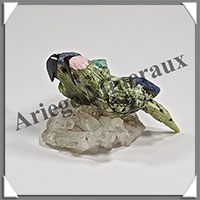 PERROQUETS Couple - Socle QUARTZ - 55x50x50mm - A004
