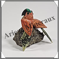 PERROQUETS Couple - Socle PYRITE - 60x60x35 - A007