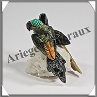 PERROQUETS Couple - Socle QUARTZ - 50x50x35 - A009