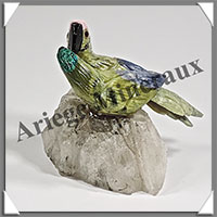 PERROQUETS Couple - Socle QUARTZ - 70x70x65 - A010