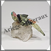 PERROQUETS Couple - Socle QUARTZ - 55x50x40 - A014