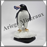 PINGOUIN (Corps en ONYX NOIR) - 115x90x70 mm - A003