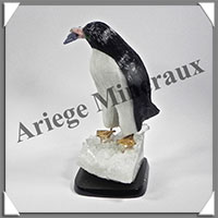 PINGOUIN (Corps en ONYX NOIR) - 115x90x70 mm - A003