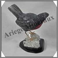 ROUGE GORGE (Corps en ONYX SARDOINE) - 110x95x80 mm - A003