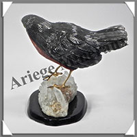 ROUGE GORGE (Corps en ONYX SARDOINE) - 90x80x75 mm - A005