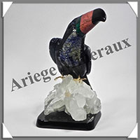 TOUCAN (Corps en ONYX NOIR) - 125x100x80 mm - A006