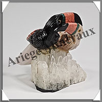 TOUCANS Couple - Socle QUARTZ - 55x50x35 mm - A003