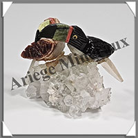 TOUCANS Couple - Socle QUARTZ - 55x50x30 mm - A006