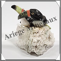 TOUCANS Couple - Socle QUARTZ - 60x55x40 mm - A009