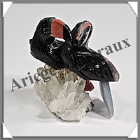 TOUCANS Couple - Socle QUARTZ - 60x50x30 mm - A013
