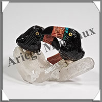 TOUCANS Couple - Socle QUARTZ - 75x50x40 mm - A014