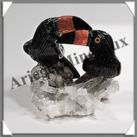 TOUCANS Couple - Socle QUARTZ - 60x50x40 mm - A015
