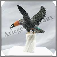 TOUCAN 'Ailes Ouvertes' (Corps en ONYX NOIR)  - 160 mm - A001
