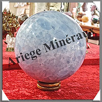 CALCITE BLEUE - Sphre - 165 mm - 6050 grammes - R010