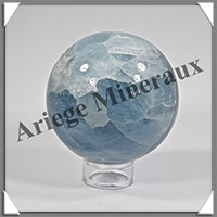 CALCITE BLEUE - Sphre - 64 mm - 377 grammes - R015