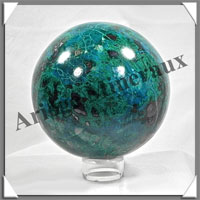 CHRYSOCOLLE-MALACHITE - Sphre - 80 mm - 1 020 grammes - P001