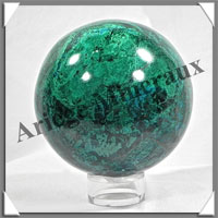CHRYSOCOLLE-MALACHITE - Sphre - 65 mm - 500 grammes - P002