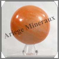 GYPSE ORANGE - Sphre - 75 mm - 600 grammes - M003