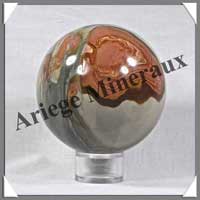 JASPE MULTICOLORE - Sphre - 85 mm - 825 grammes - R001