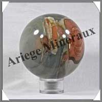 JASPE MULTICOLORE - Sphre - 85 mm - 825 grammes - R001