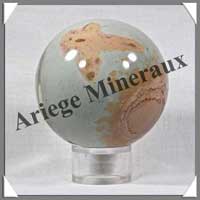 JASPE MULTICOLORE - Sphre - 70 mm - 470 grammes - R004