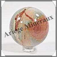 JASPE MULTICOLORE - Sphre - 50 mm - 180 grammes - Y003
