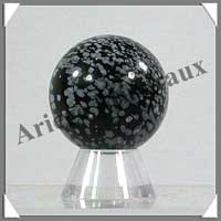 OBSIDIENNE MOUCHETEE - Sphre - 40 mm - 80 grammes - C006