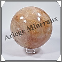 QUARTZ HEMATOIDE - Sphre - 100 mm - 1 410 grammes - Y001