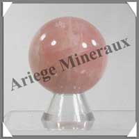 QUARTZ ROSE - Sphre - 50 mm - 160 grammes - R001