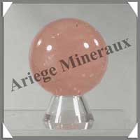 QUARTZ ROSE - Sphre - 50 mm - 160 grammes - R001