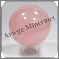QUARTZ ROSE - Sphre - 75 mm - 600 grammes - R011