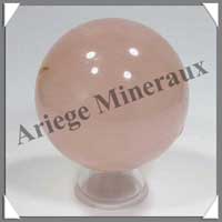QUARTZ ROSE Etoil - Sphre - 65 mm - 380 grammes - R015