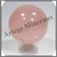 QUARTZ ROSE Etoil - Sphre - 64 mm - 375 grammes - R016