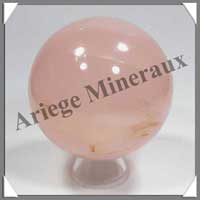 QUARTZ ROSE Etoil - Sphre - 76 mm - 600 grammes - R018