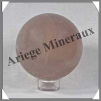 QUARTZ ROSE FUME Etoil - Sphre - 75 mm - 600 grammes - R020