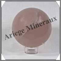 QUARTZ ROSE FUME Etoil - Sphre - 75 mm - 600 grammes - R020