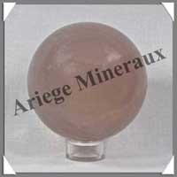 QUARTZ ROSE FUME Etoil - Sphre - 75 mm - 600 grammes - R020