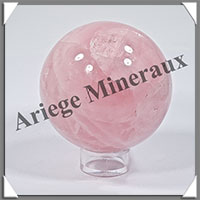 QUARTZ ROSE - Sphre - 65 mm - 370 grammes - Y003